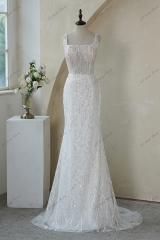 Luxurious Hand Beaded Lace Mermaid Bridal Dress