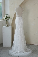 Luxurious Hand Beaded Lace Mermaid Bridal Dress