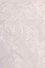 Plunging V-back Lace Appliqués Bridal Gown