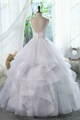Ball Gown Bridal Dress With Ruffled Skirt