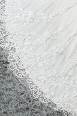 Lace Applique Crepe Mermaid Wedding Dresses