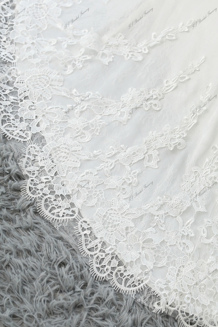 Lace Applique Crepe Mermaid Wedding Dresses