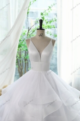 Ball Gown Bridal Dress With Ruffled Skirt