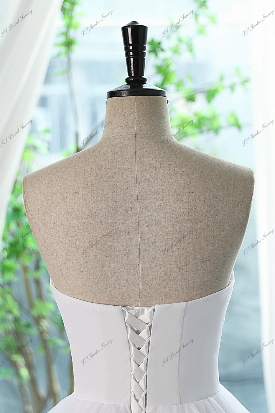 Straight Neckline Ball Gown Bridal Dress