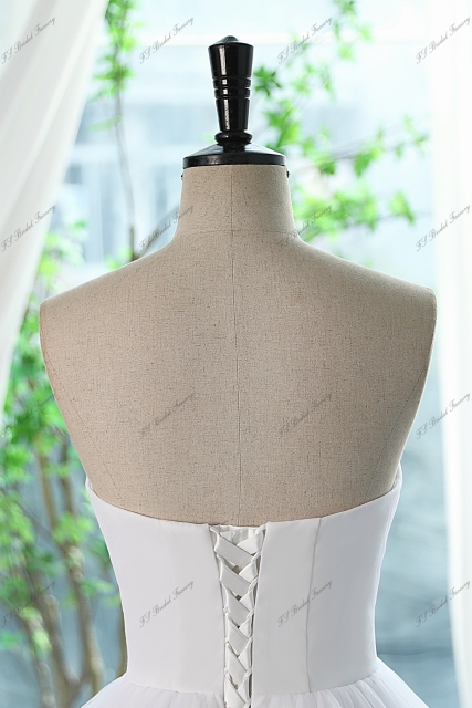 Straight Neckline Ball Gown Bridal Dress