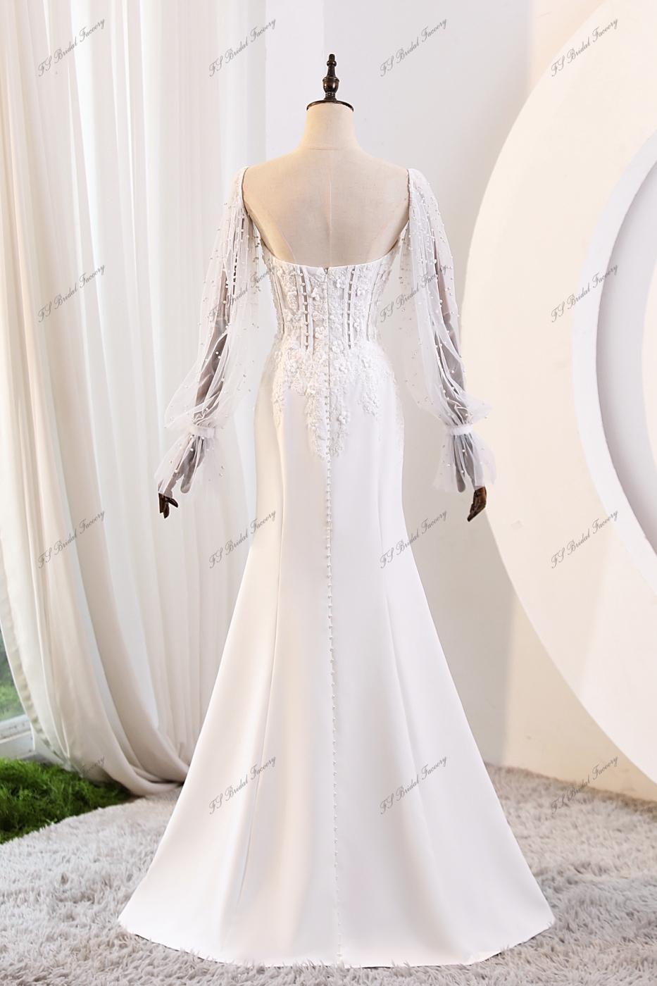 Mermaid Wedding Gown With Sweetheart And Corset Bodice