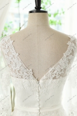 Lace Applique Crepe Mermaid Wedding Dresses