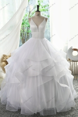 Ball Gown Bridal Dress With Ruffled Skirt