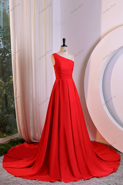 Gorgeous Full Length  A Line Prom Dress With One Shoulder