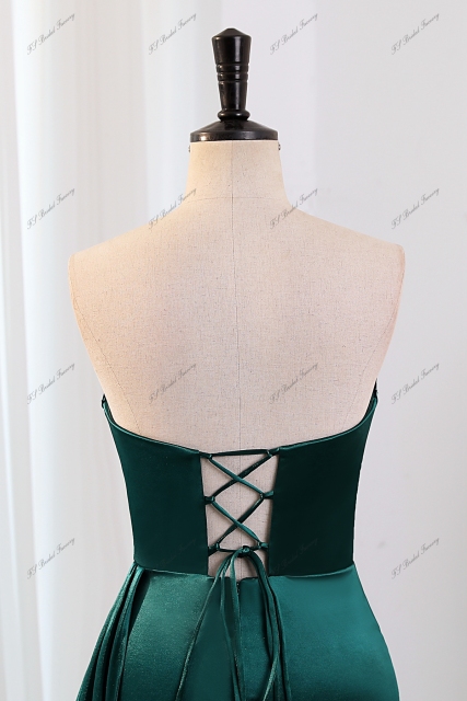 Sequin Mermaid Prom Dress With Spaghetti Straps And High Split