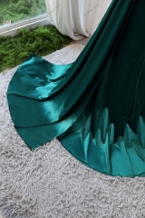 Sequin Mermaid Prom Dress With Spaghetti Straps And High Split