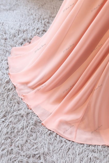Elegant Pleated Chiffon Sweetheart With off the shoulder Floor Long Bridesmaid Dress