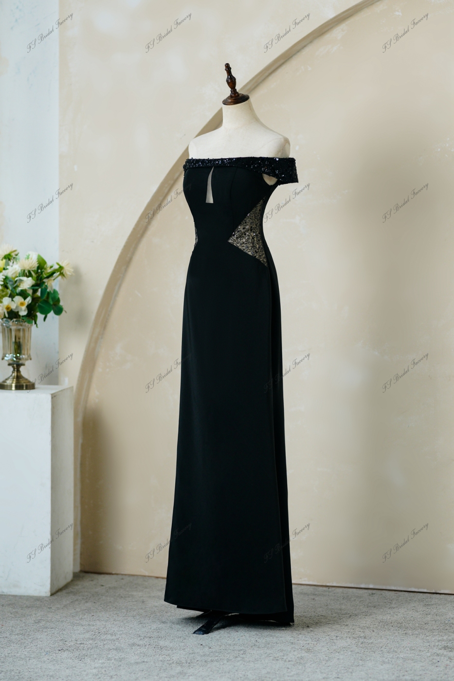 Glitter Mermaid Prom Dress With Off The Shoulder