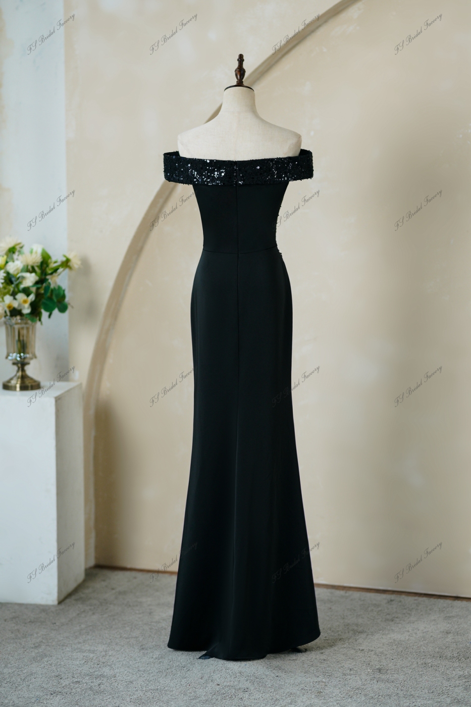 Glitter Mermaid Prom Dress With Off The Shoulder