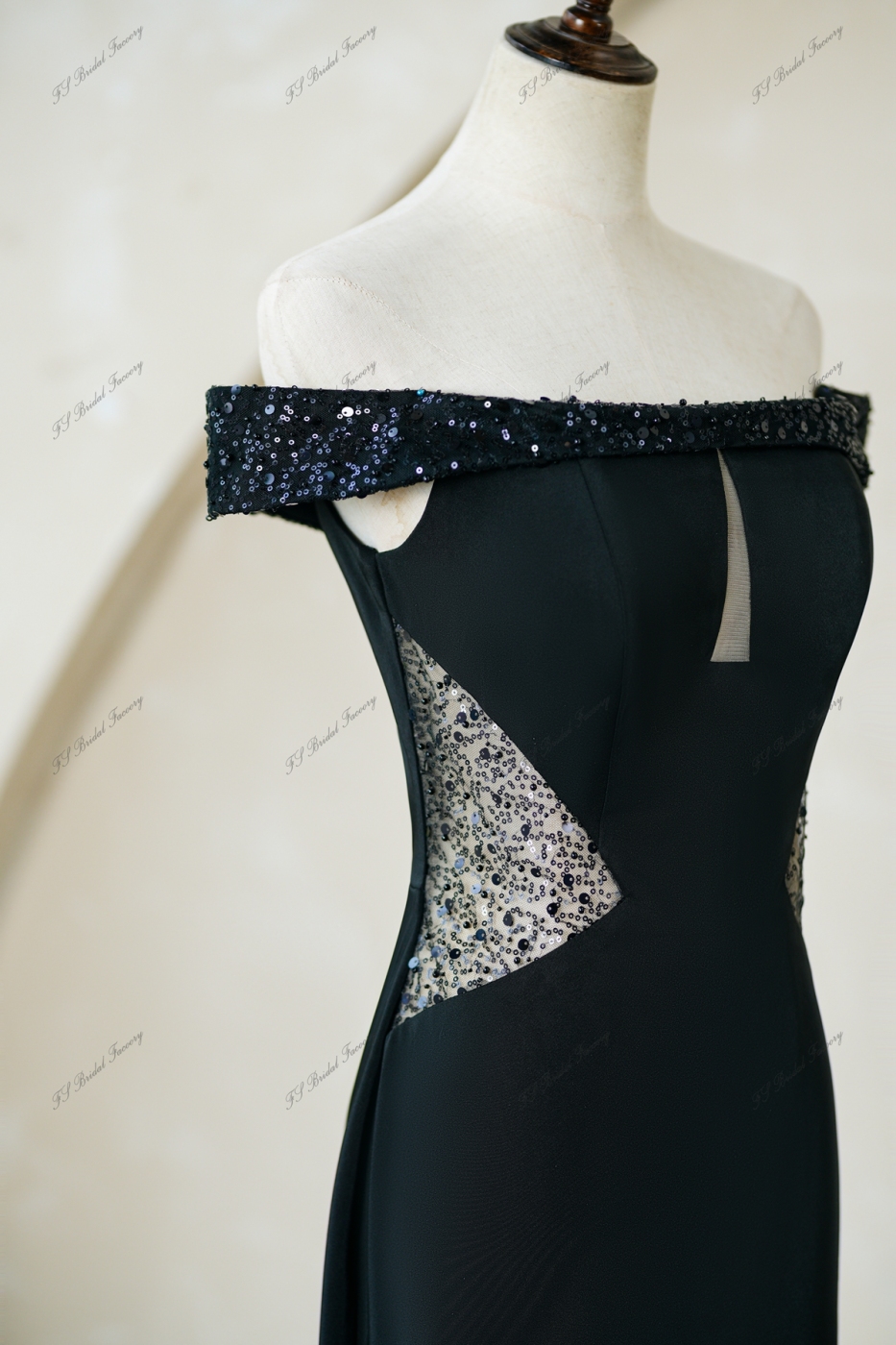 Glitter Mermaid Prom Dress With Off The Shoulder