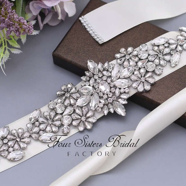 Wholesale Crystal Applique Bridal Belt