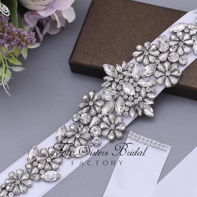 Wholesale Crystal Applique Bridal Belt