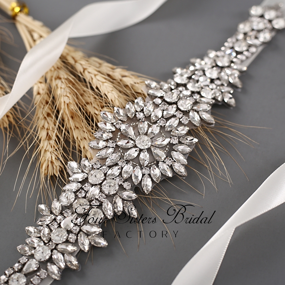 Statement Crystal Applique Belt