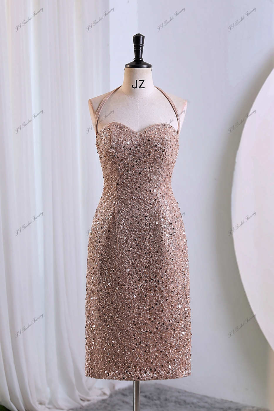 Short Prom With Sweet Heart Neckline Glitter Mermaid Dress