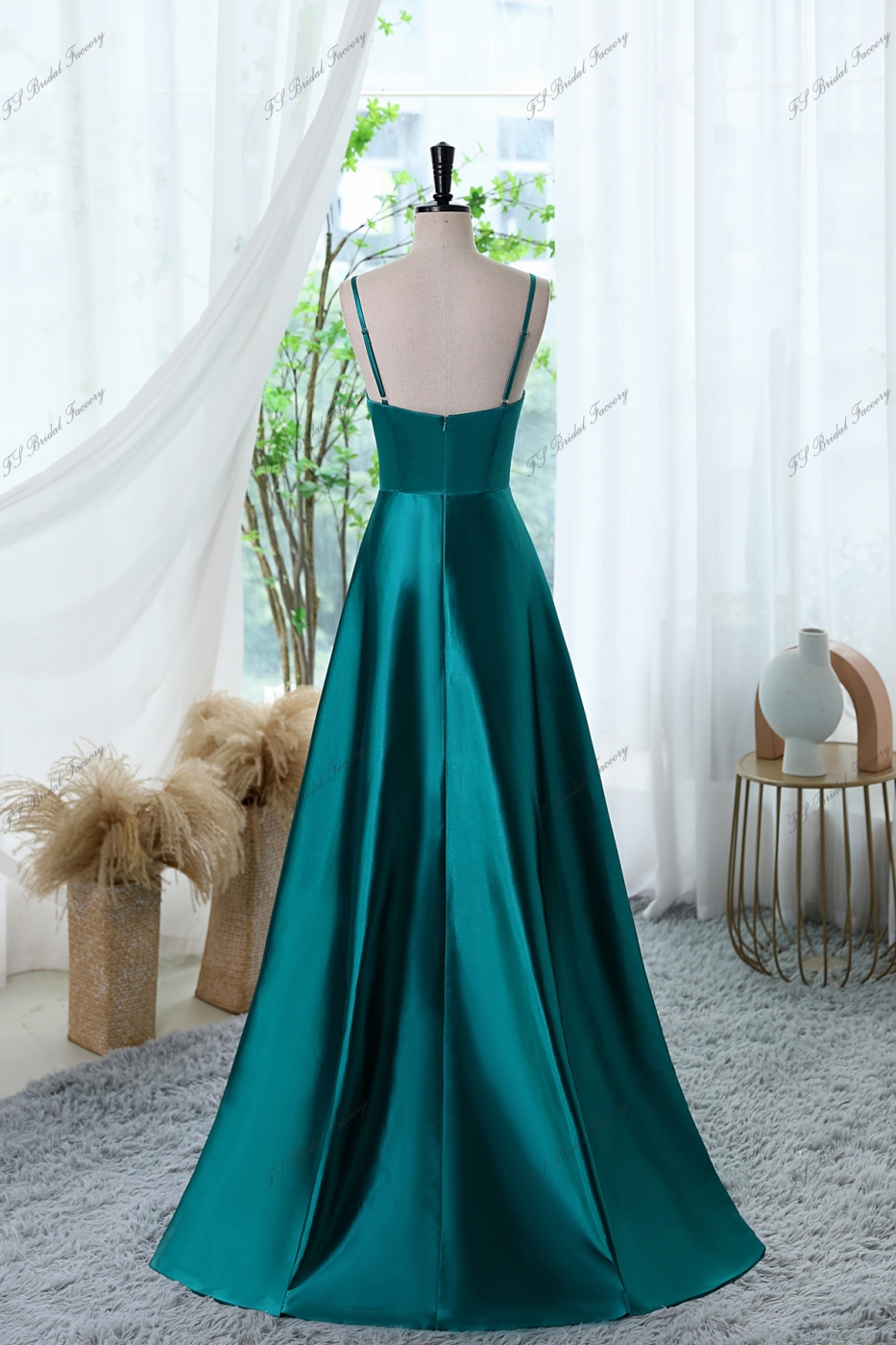 Cowl Neck Soft Satin Bridesmaid Dress