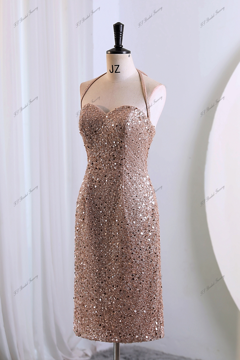 Short Prom With Sweet Heart Neckline Glitter Mermaid Dress
