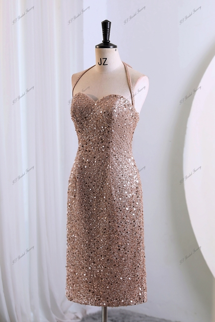 Short Prom With Sweet Heart Neckline Glitter Mermaid Dress