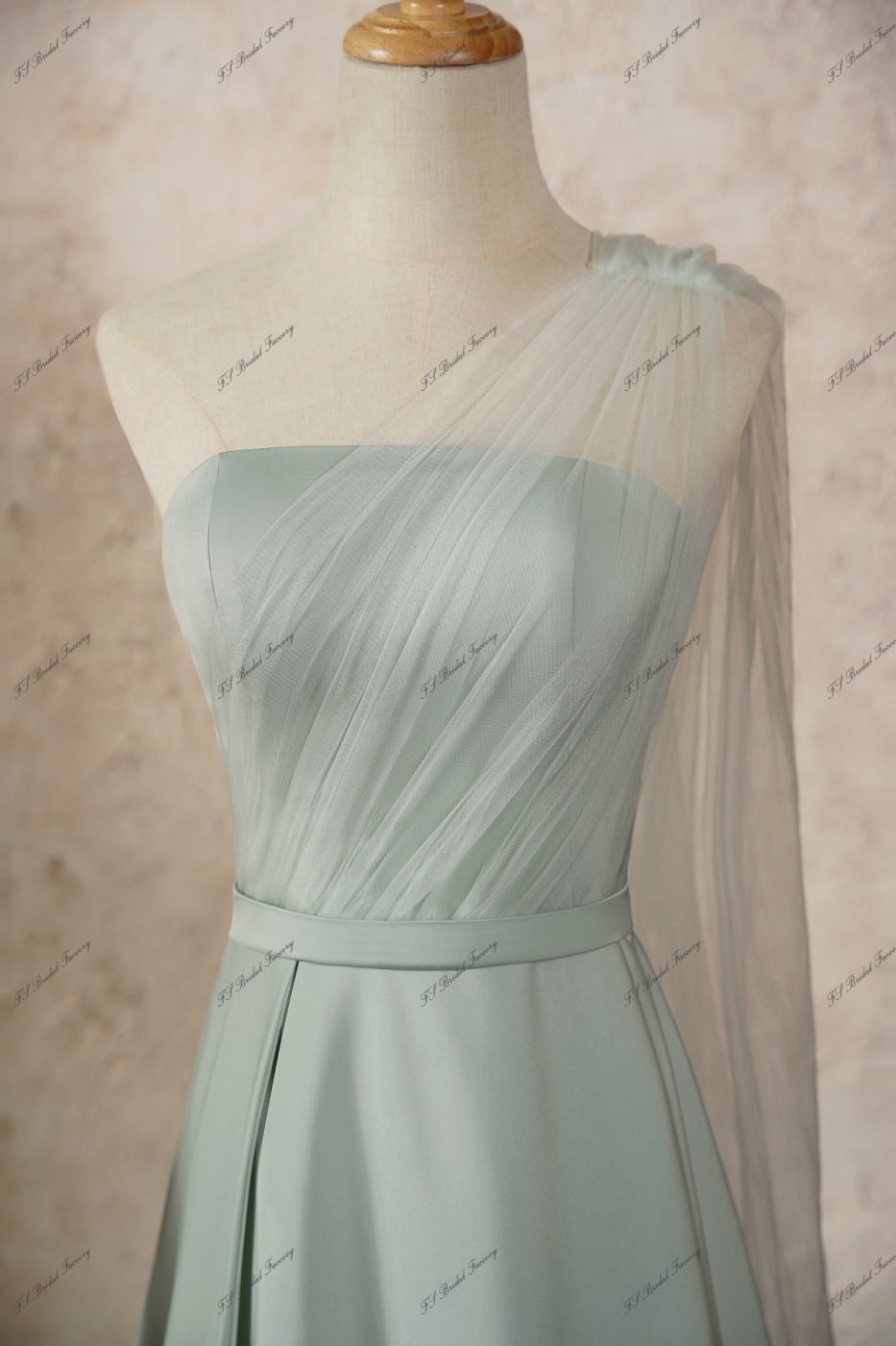 Cowl Neck Soft Satin Bridesmaid Dress