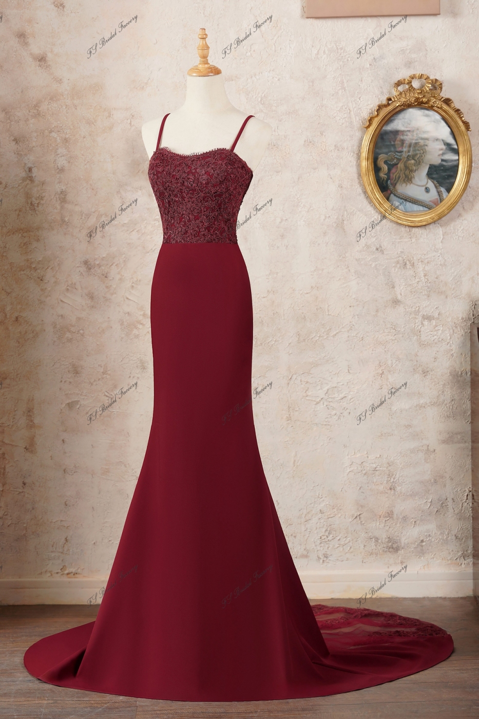 Sweetheart Mermaid Spaghetti Straps Prom Gown With Back Lace Insert