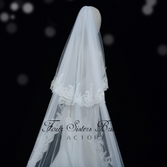 Double Layers Tulle Lace Bridal Veil