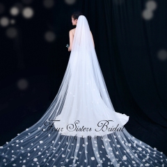 3D Flowers Bridal Veil