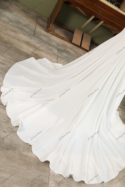 Stunning Floral Lace Appliques Mermaid Wedding Dress