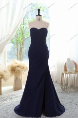 Sweetheart Mermaid Strapless Prom Gown With Split