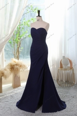 Sweetheart Mermaid Strapless Prom Gown With Split