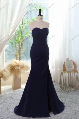 Sweetheart Mermaid Strapless Prom Gown With Split