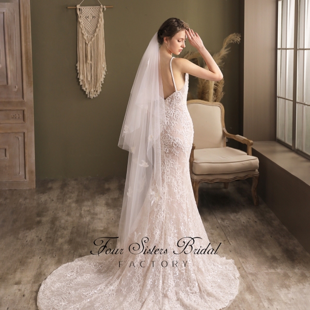 59 Inches Two Layers Lace Wedding Veil