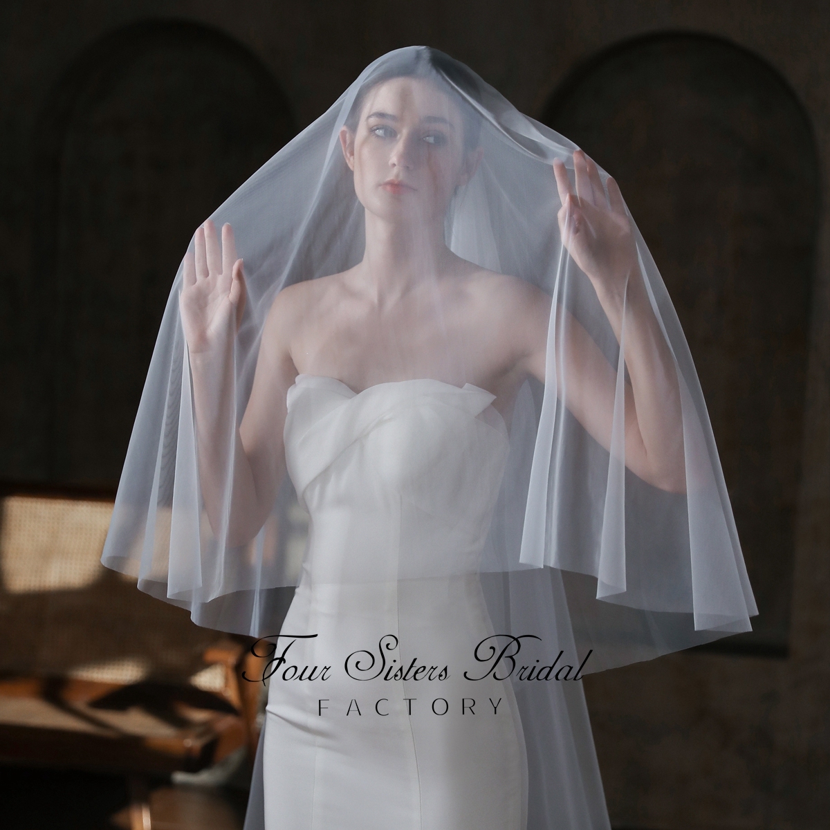 108 Inches Two Layers Lace Wedding Veil