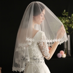 Two Layers Lace Bridal Veils