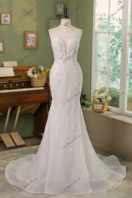 Detached Fashion Sleeve  Sweet Heart  Mermaid Bridal Dress