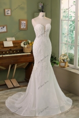 Detached Fashion Sleeve  Sweet Heart  Mermaid Bridal Dress