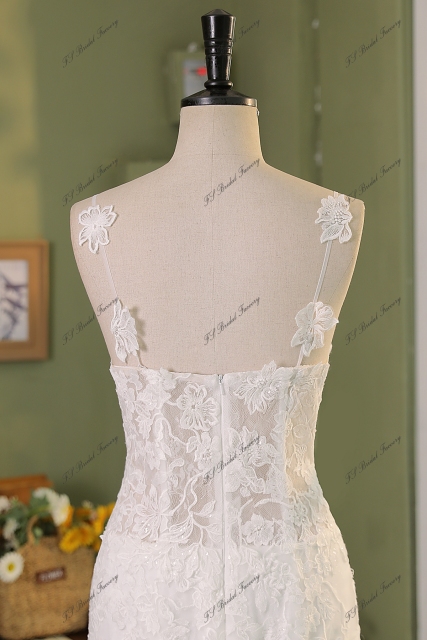 Beading Lace Applique With Lace Underlay Mermaid Bridal Dress