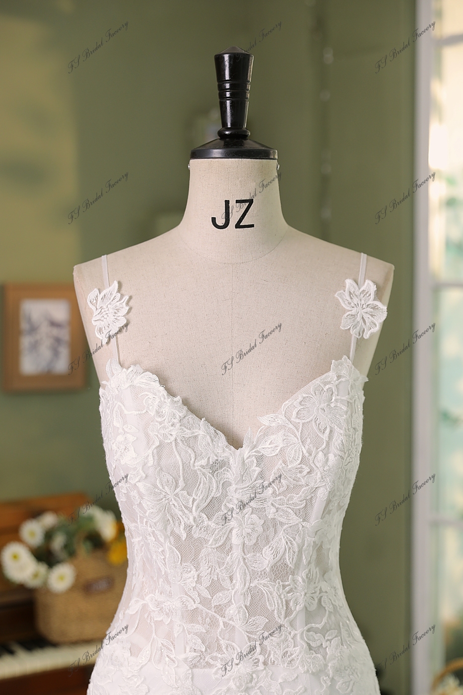 Beading Lace Applique With Lace Underlay Mermaid Bridal Dress
