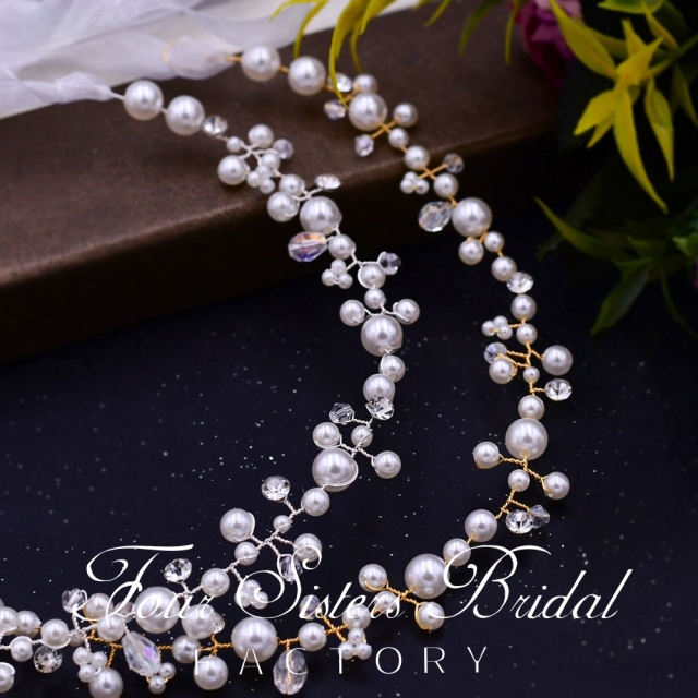 Clear Pearl Hair Pieces