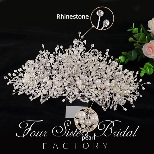 Pearl And Crystal Hair Pieces