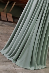 Spaghetti Straps  A line Pleat Satin Bridesmaids Dress With Slit