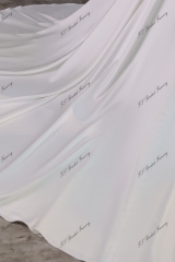 Soft Satin A Line Detached Over Skirt Wedding Gowns