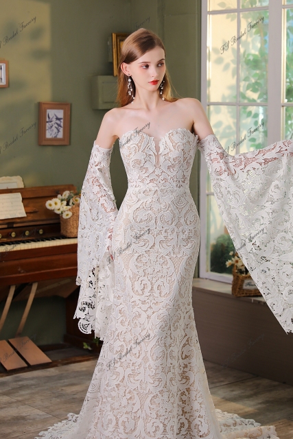 Soft Mermaid Sweet Heart Neckline Wedding Dress
