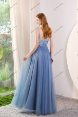 Lace And Tulle Criss-cross Wedding Bridesmaid Gown