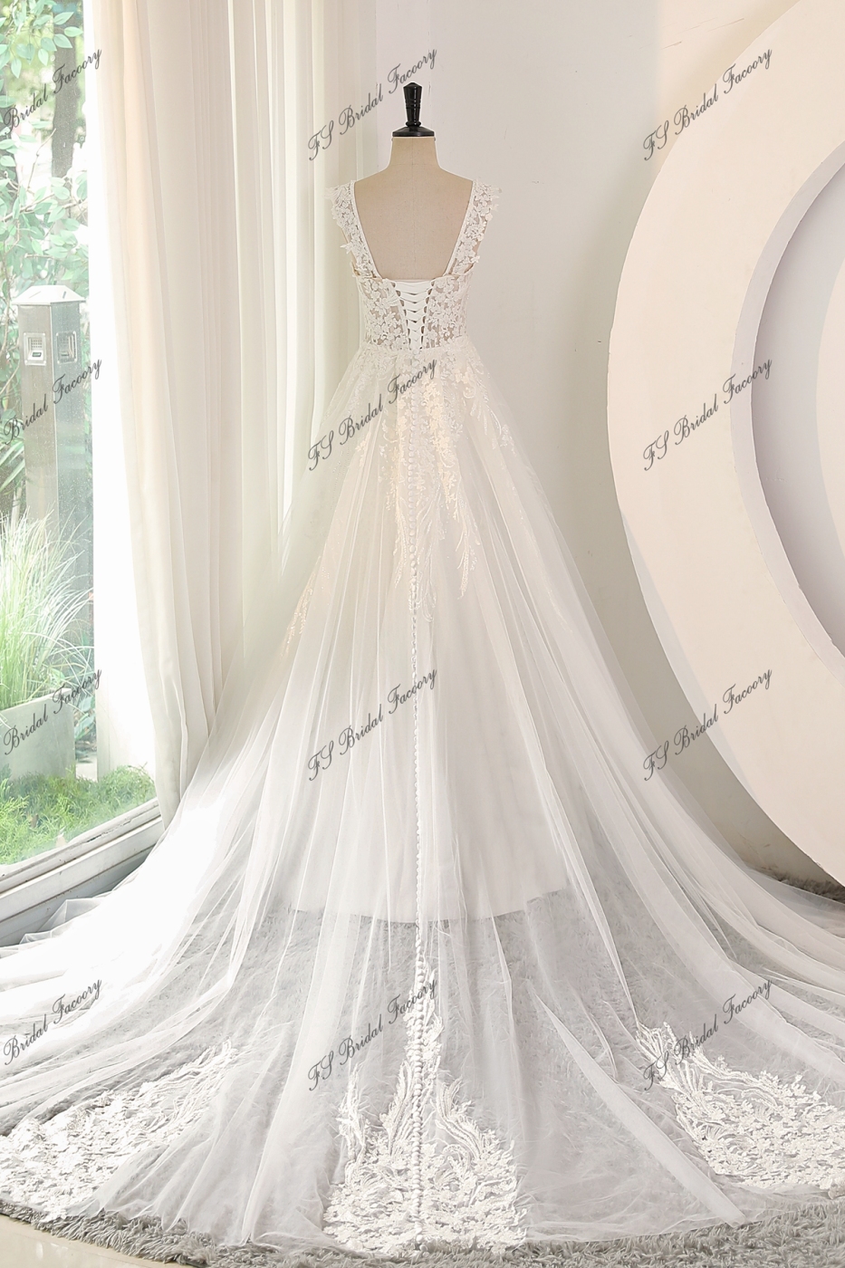 Soft Satin Mermaid Wedding Gowns With Detached Over Skirt