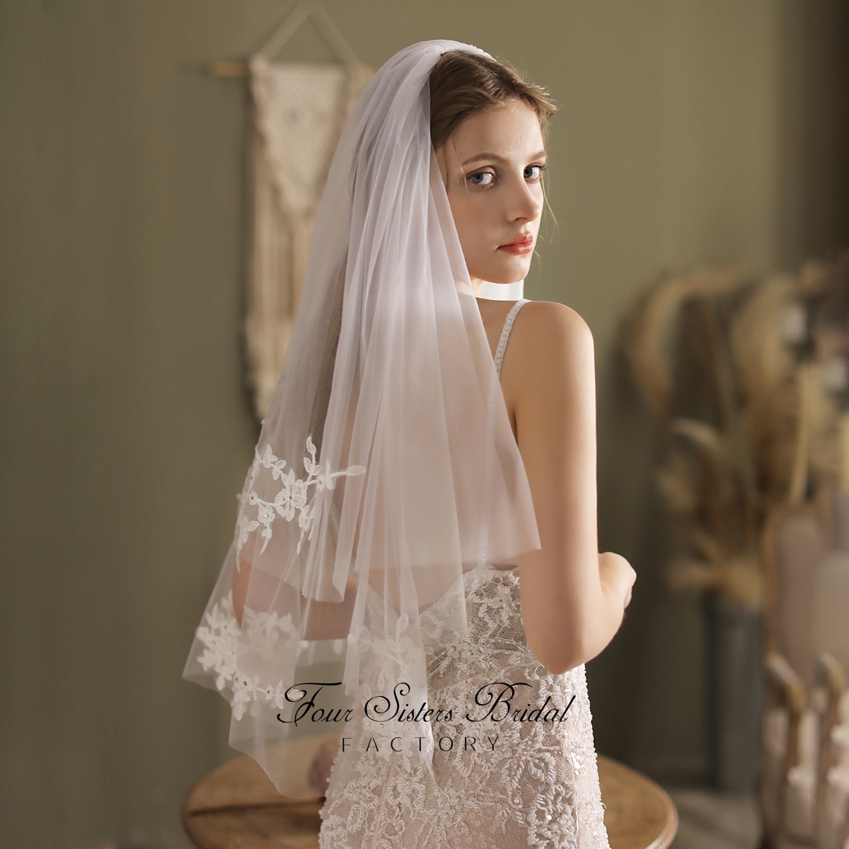 Two Layers Lace Veils