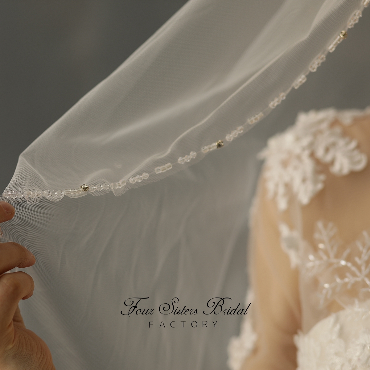 31  Inches Beading Bridal Veils